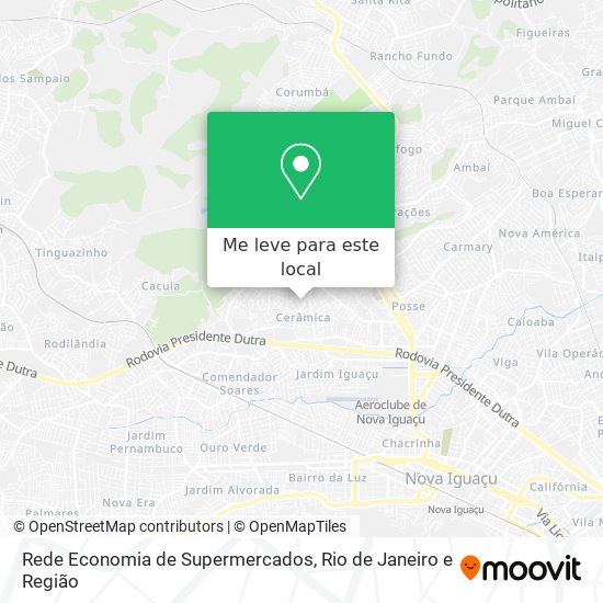 Rede Economia de Supermercados mapa