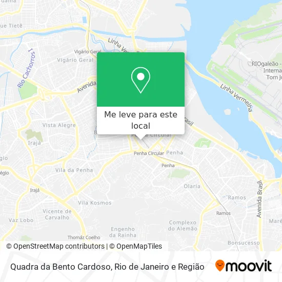 Quadra da Bento Cardoso mapa