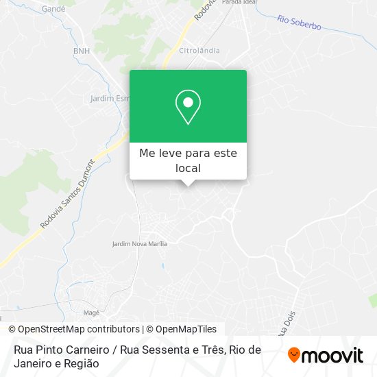 Rua Pinto Carneiro / Rua Sessenta e Três mapa