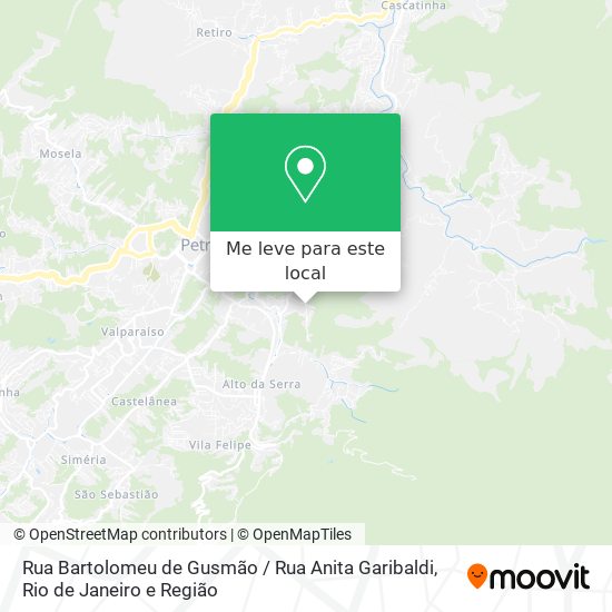 Rua Bartolomeu de Gusmão / Rua Anita Garibaldi mapa