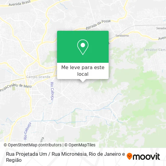 Rua Projetada Um / Rua Micronésia mapa