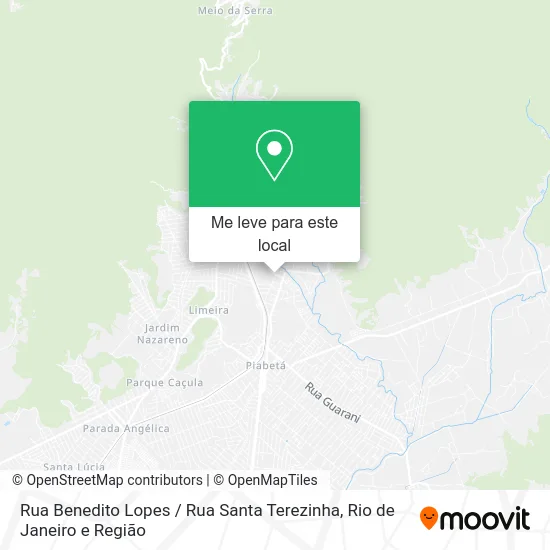 Rua Benedito Lopes / Rua Santa Terezinha mapa
