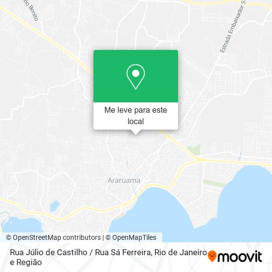 Rua Júlio de Castilho / Rua Sá Ferreira mapa