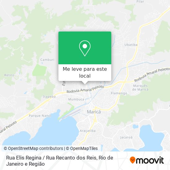 Rua Elis Regina / Rua Recanto dos Reis mapa