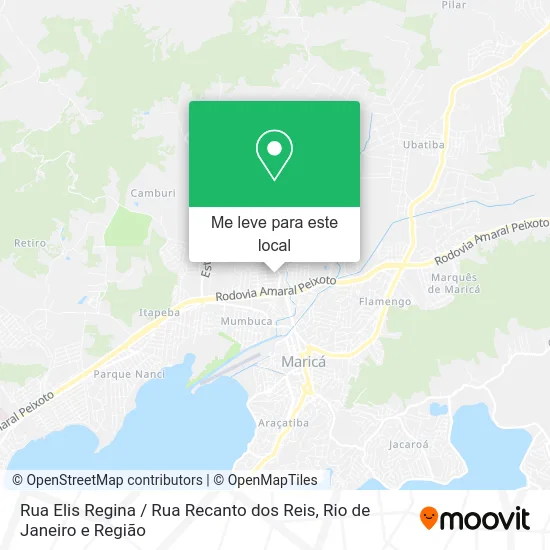 Rua Elis Regina / Rua Recanto dos Reis mapa