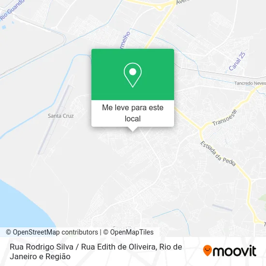 Rua Rodrigo Silva / Rua Edith de Oliveira mapa