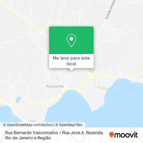 Rua Bernardo Vasconcelos / Rua José A. Rezende mapa