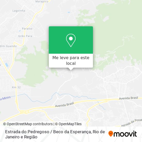 Estrada do Pedregoso / Beco da Esperança mapa