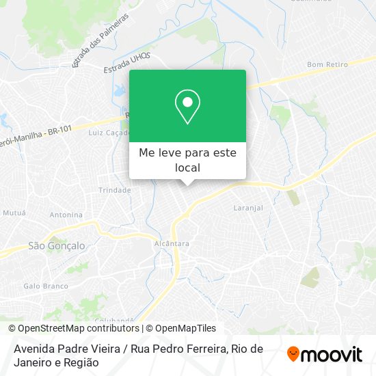 Avenida Padre Vieira / Rua Pedro Ferreira mapa