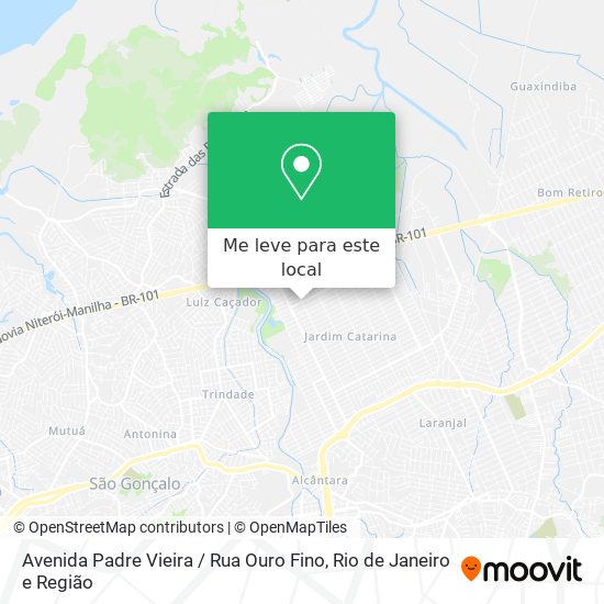 Avenida Padre Vieira / Rua Ouro Fino mapa