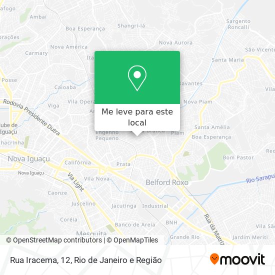 Rua Iracema, 12 mapa