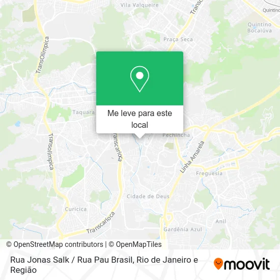 Rua Jonas Salk / Rua Pau Brasil mapa