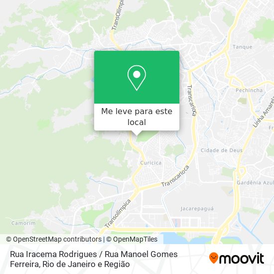Rua Iracema Rodrigues / Rua Manoel Gomes Ferreira mapa