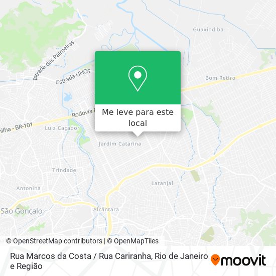 Rua Marcos da Costa / Rua Cariranha mapa