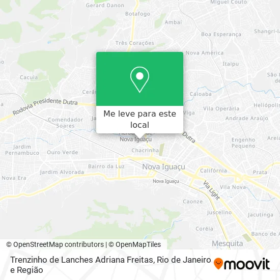 Trenzinho de Lanches Adriana Freitas mapa