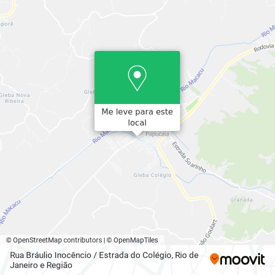 Rua Bráulio Inocêncio / Estrada do Colégio mapa