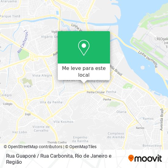 Rua Guaporé / Rua Carbonita mapa