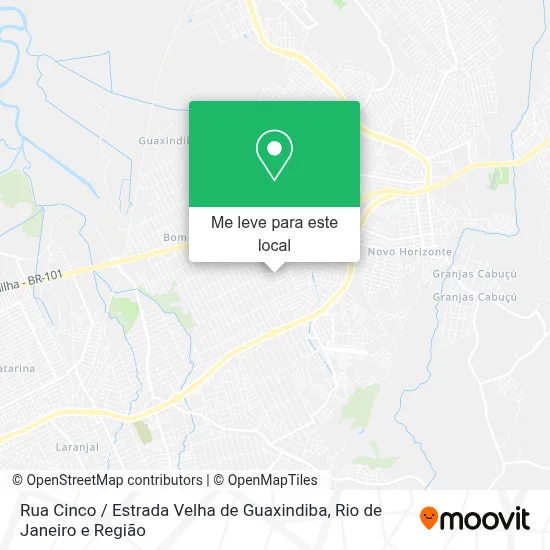 Rua Cinco / Estrada Velha de Guaxindiba mapa
