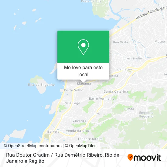Rua Doutor Gradim / Rua Demétrio Ribeiro mapa
