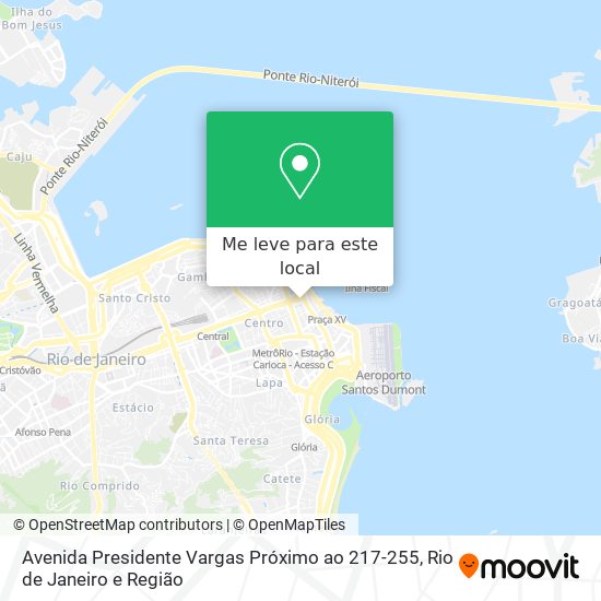 Avenida Presidente Vargas Próximo ao 217-255 mapa