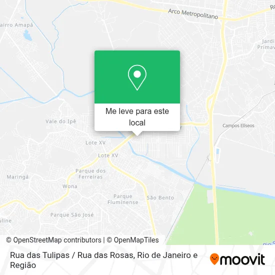 Rua das Tulipas / Rua das Rosas mapa