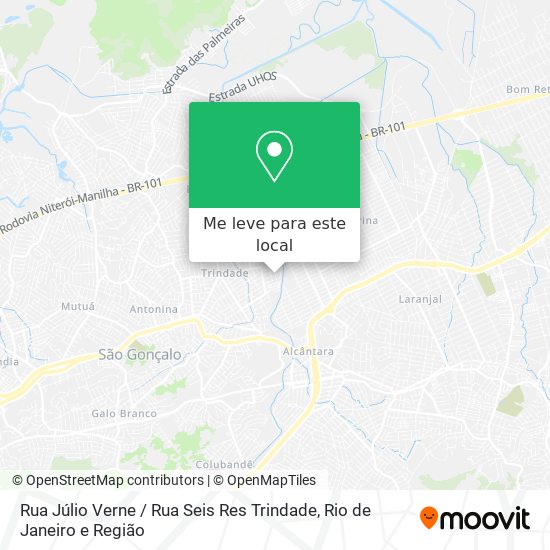 Rua Júlio Verne / Rua Seis Res Trindade mapa