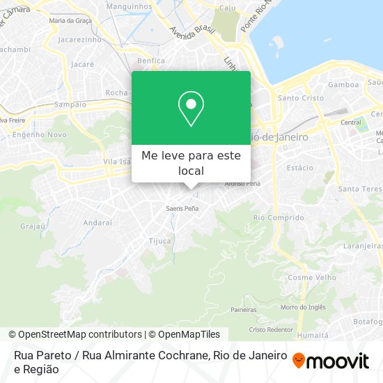 Rua Pareto / Rua Almirante Cochrane mapa
