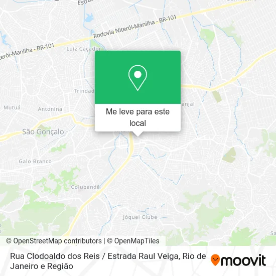 Rua Clodoaldo dos Reis / Estrada Raul Veiga mapa