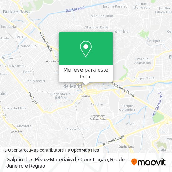 Galpão dos Pisos-Materiais de Construção mapa