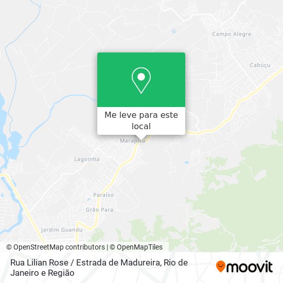 Rua Lilian Rose / Estrada de Madureira mapa