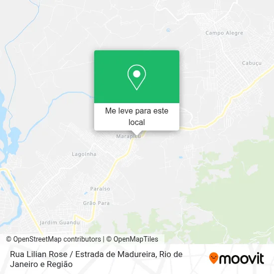 Rua Lilian Rose / Estrada de Madureira mapa