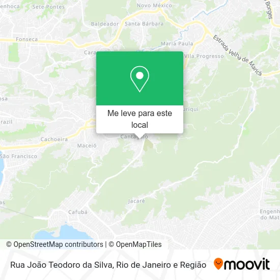 Rua João Teodoro da Silva mapa