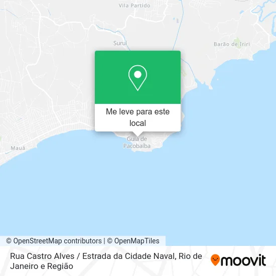 Rua Castro Alves / Estrada da Cidade Naval mapa