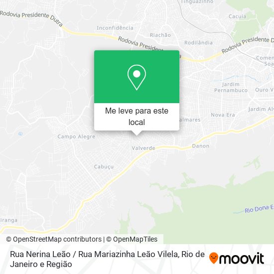 Rua Nerina Leão / Rua Mariazinha Leão Vilela mapa
