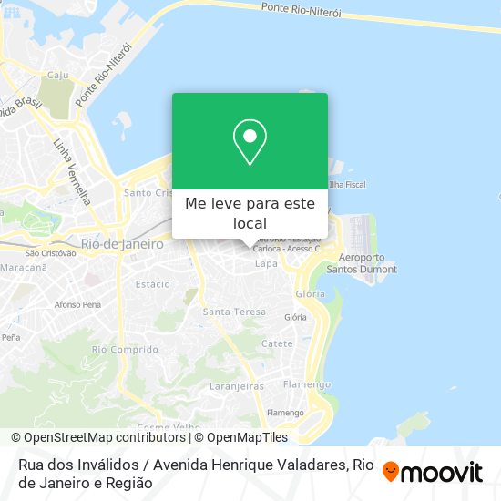 Rua dos Inválidos / Avenida Henrique Valadares mapa