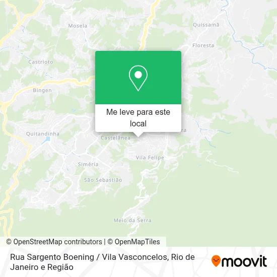 Rua Sargento Boening / Vila Vasconcelos mapa