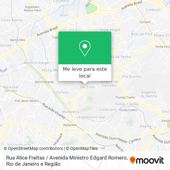 Rua Alice Freitas / Avenida Ministro Edgard Romero mapa