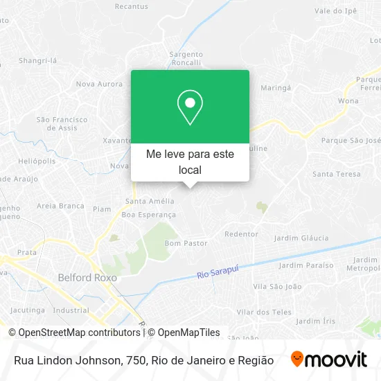 Rua Lindon Johnson, 750 mapa