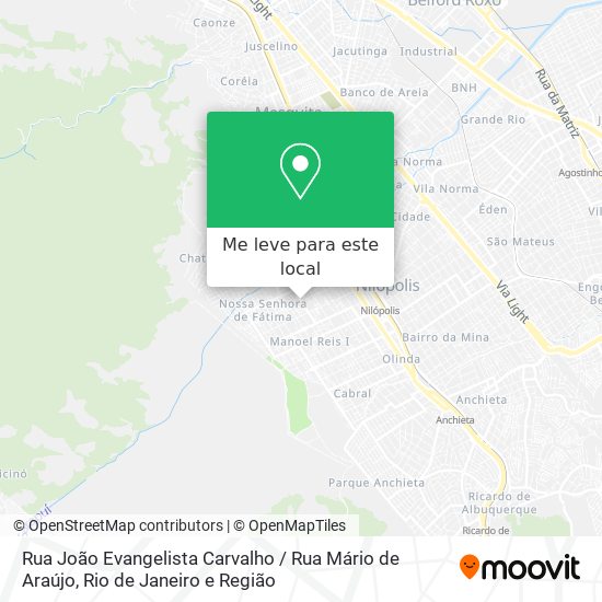 Rua João Evangelista Carvalho / Rua Mário de Araújo mapa