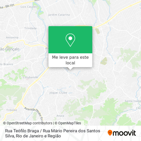 Rua Teófilo Braga / Rua Mário Pereira dos Santos Silva mapa