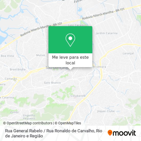 Rua General Rabelo / Rua Ronaldo de Carvalho mapa