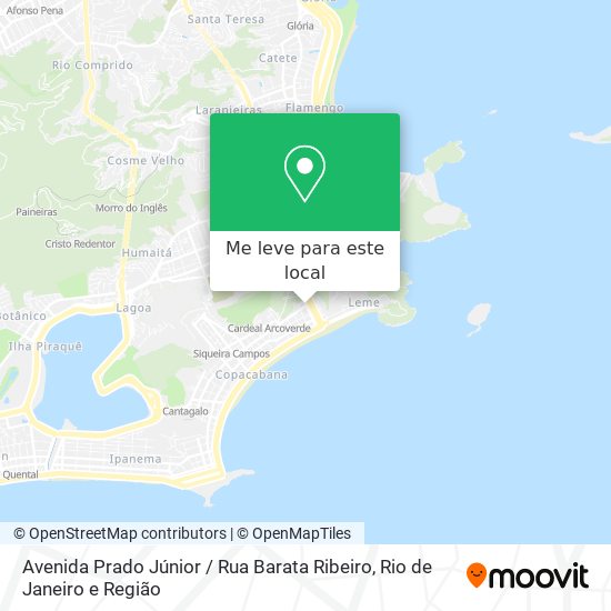 Avenida Prado Júnior / Rua Barata Ribeiro mapa