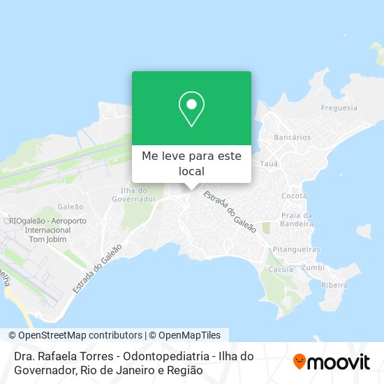 Dra. Rafaela Torres - Odontopediatria - Ilha do Governador mapa