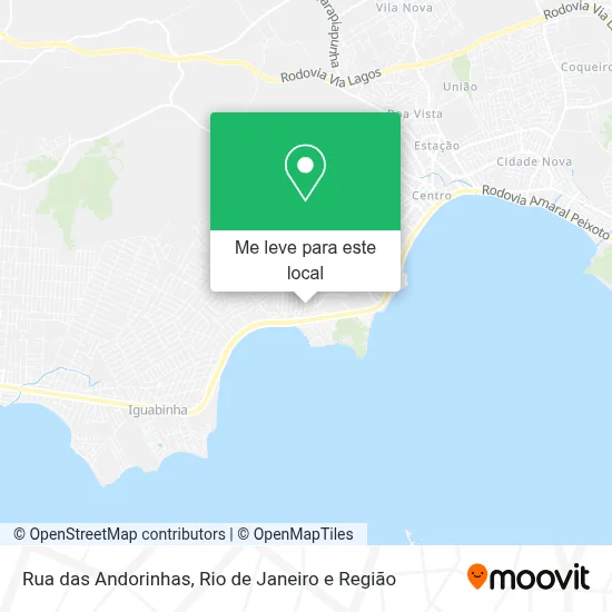 Rua das Andorinhas mapa