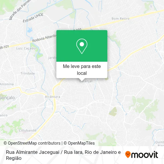 Rua Almirante Jaceguai / Rua Iara mapa