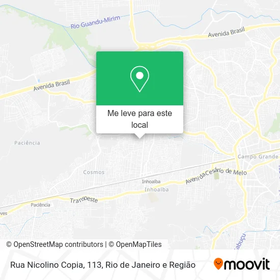 Rua Nicolino Copia, 113 mapa