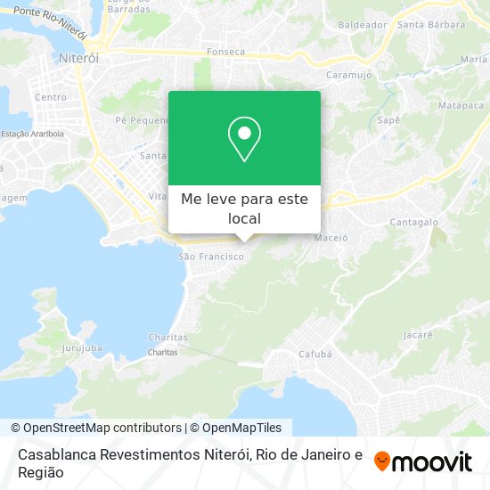 Casablanca Revestimentos Niterói mapa
