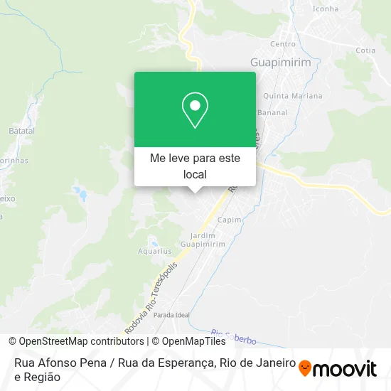 Rua Afonso Pena / Rua da Esperança mapa