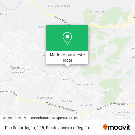 Rua Recordação, 125 mapa