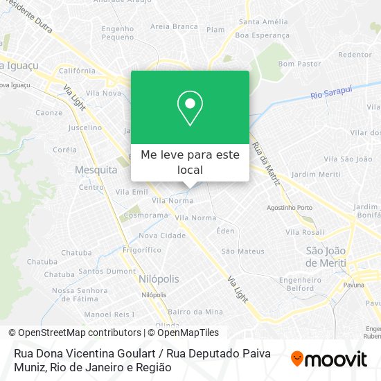 Rua Dona Vicentina Goulart / Rua Deputado Paiva Muniz mapa